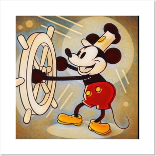 steamboat willie Posters and Art